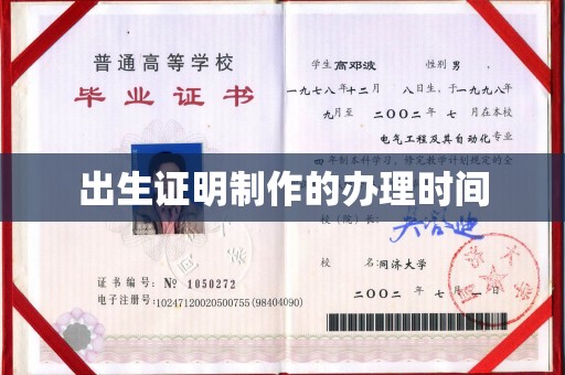 洞口出生证明制作的办理时间