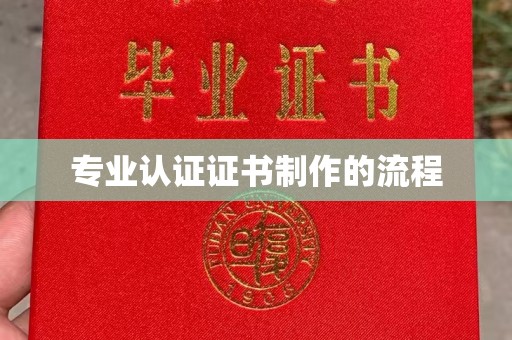 红桥专业认证证书制作的流程