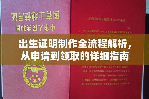 桓仁出生证明制作全流程解析，从申请到领取的详细指南